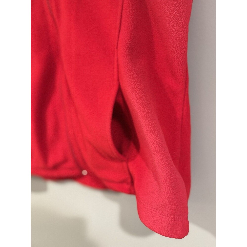 Laura Scott Women Fleece Vest Full Zip Pockets Sleeveless Red Womens XL Cozy EUC - Picture 5 of 16